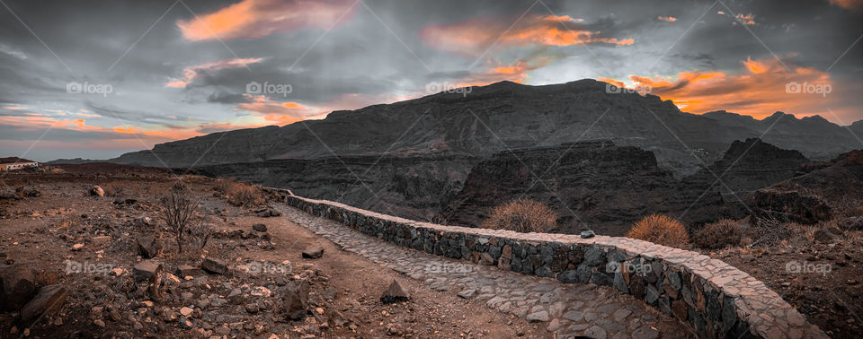 Landscape in Gran Canarias mountain