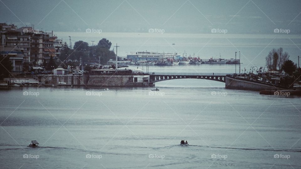 Greece Chalkida old bridge. Greece, Chalkida old bridge