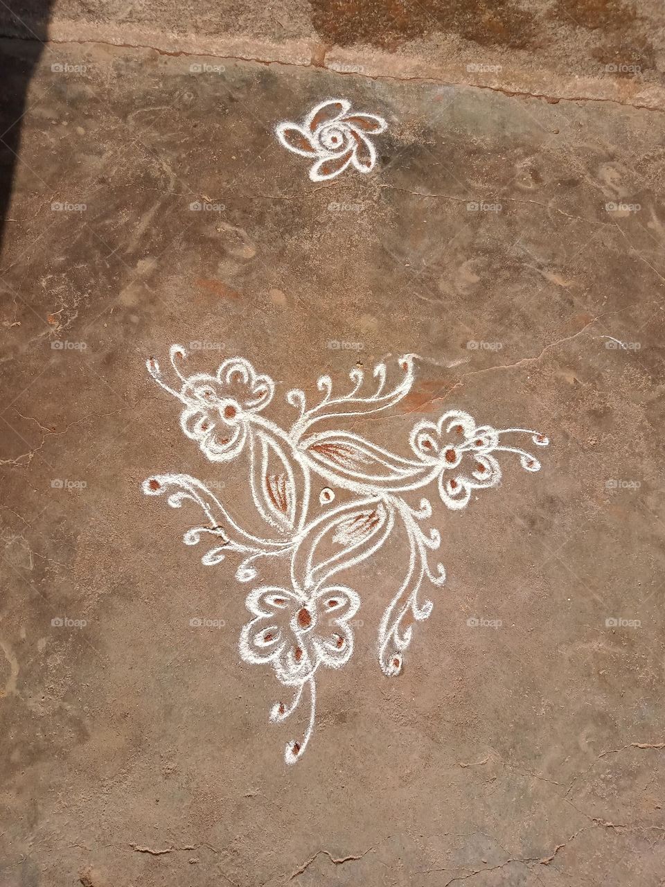 ravarma rankoli, art of Rice flour