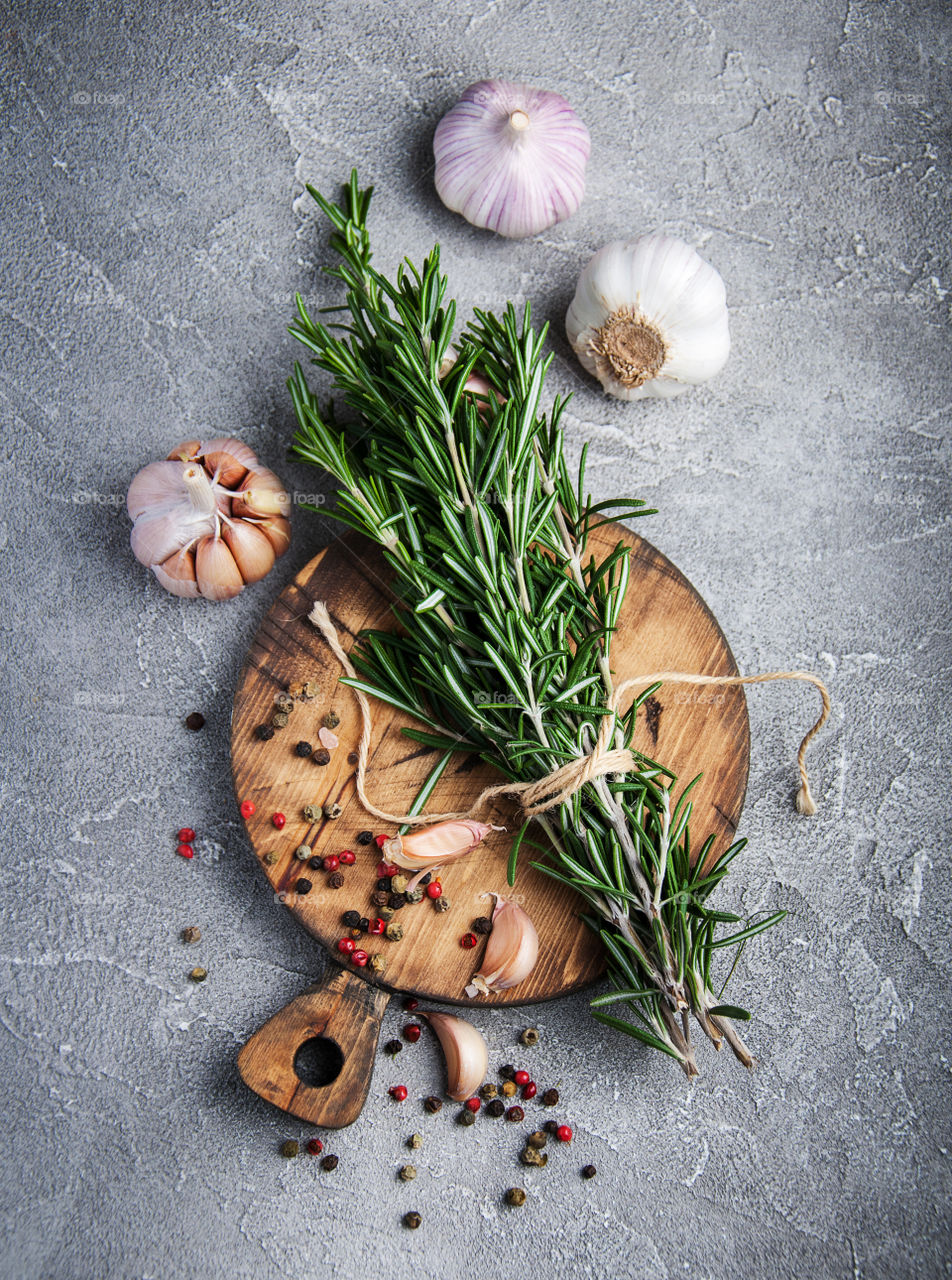 Rosemary and garlic 