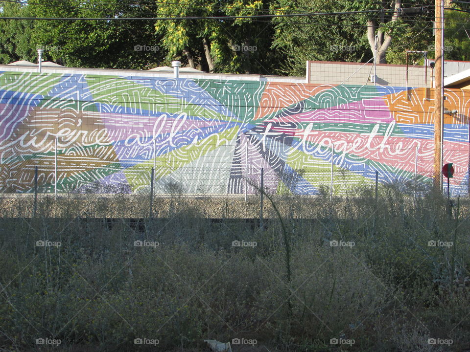 graffiti wall with a message