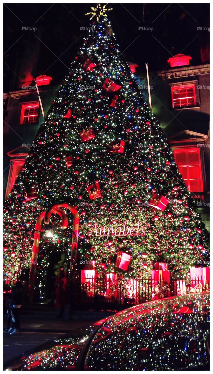 London famous club Anabells Xmas decoration