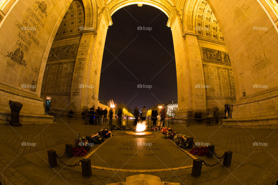 under the arc de triomph