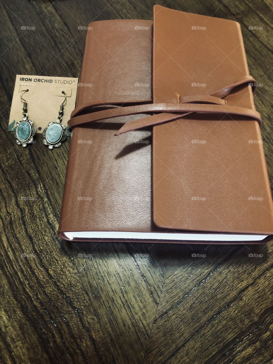 Diary and a pair of earrings