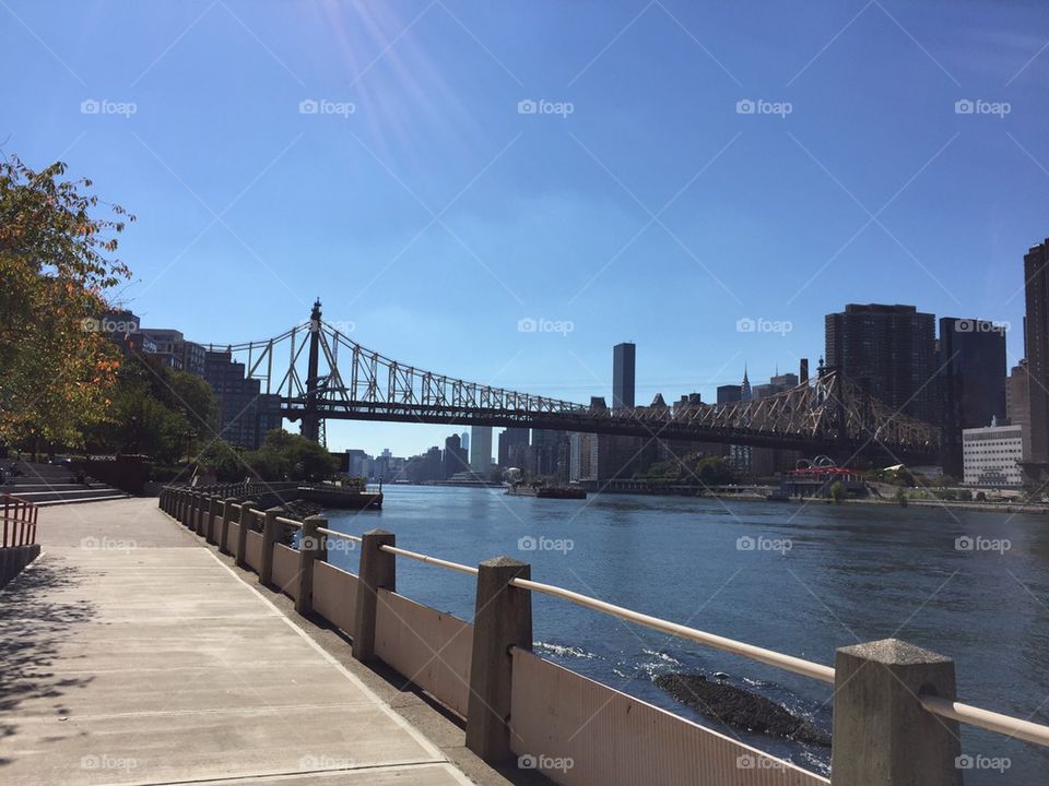 view of the East River in Manhattan