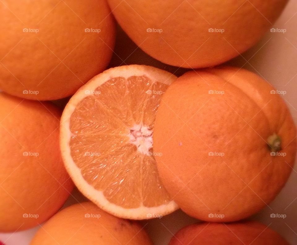 fresh orange sliced