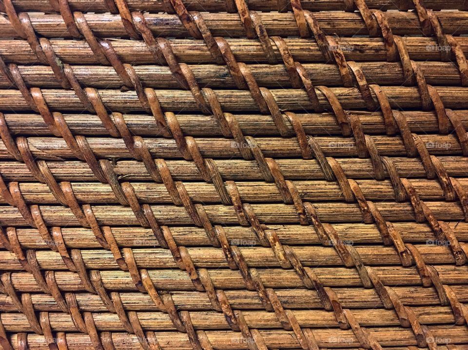 Wicker basket details 