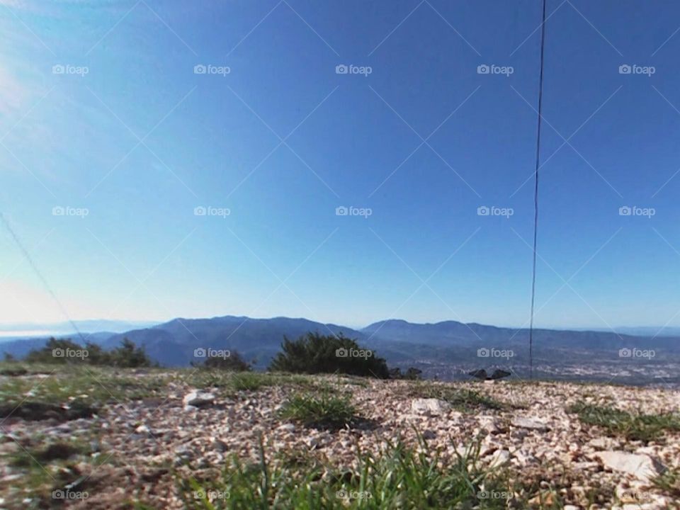 Красивый вид с горы 