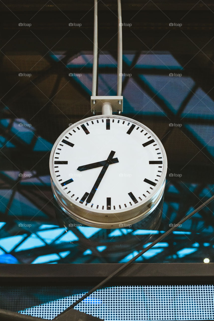 Clock in railway station