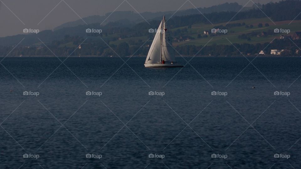 Sailboat in river