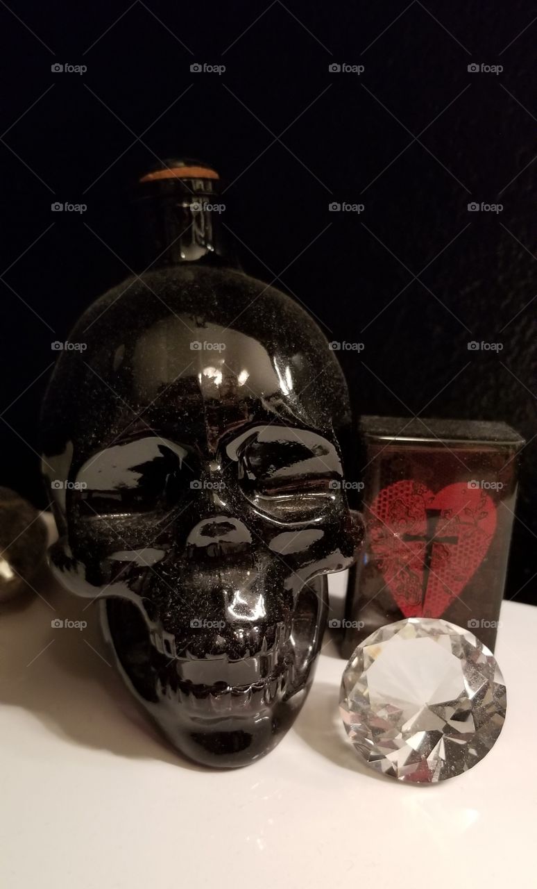 Skull, Heart & Crystal