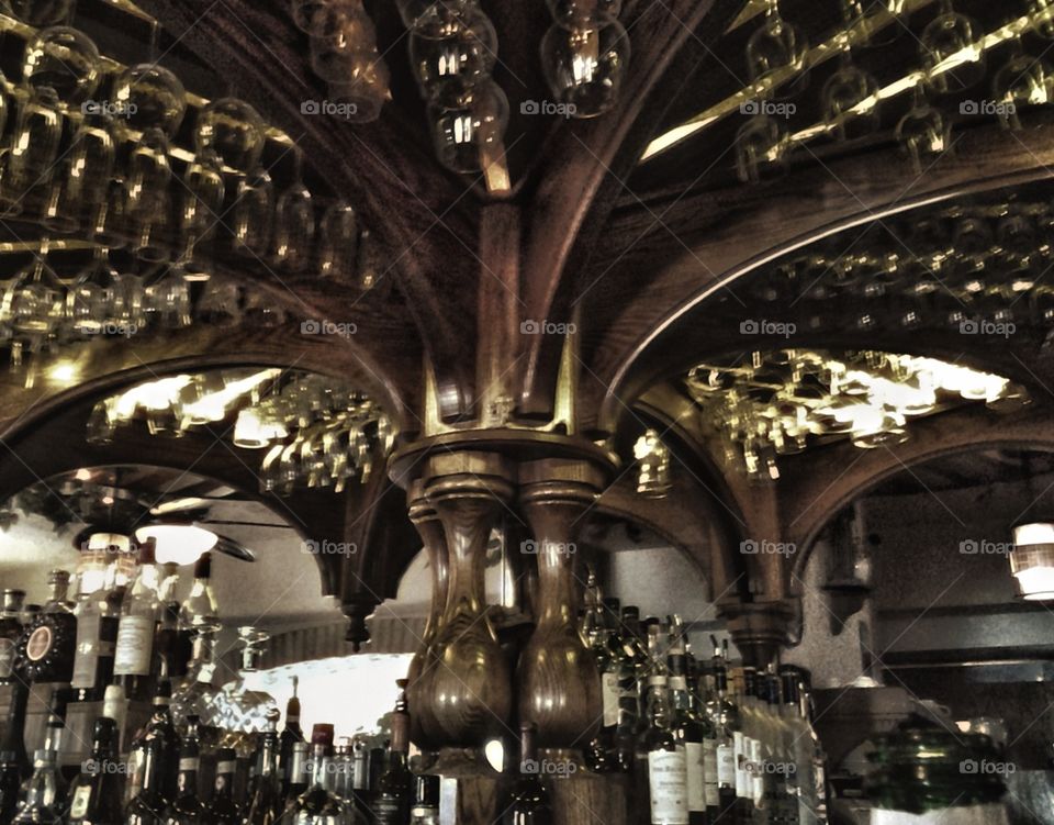 Looking Up in Restaurant Bar