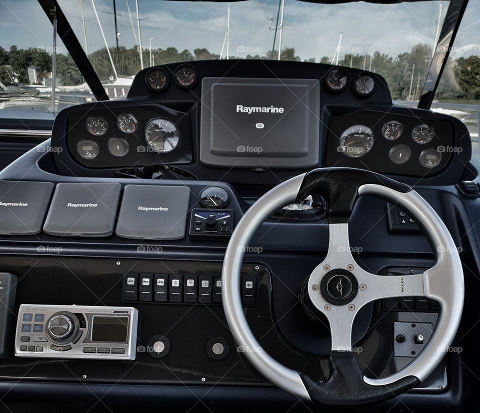 inside of yacht.. ready for sea travel..