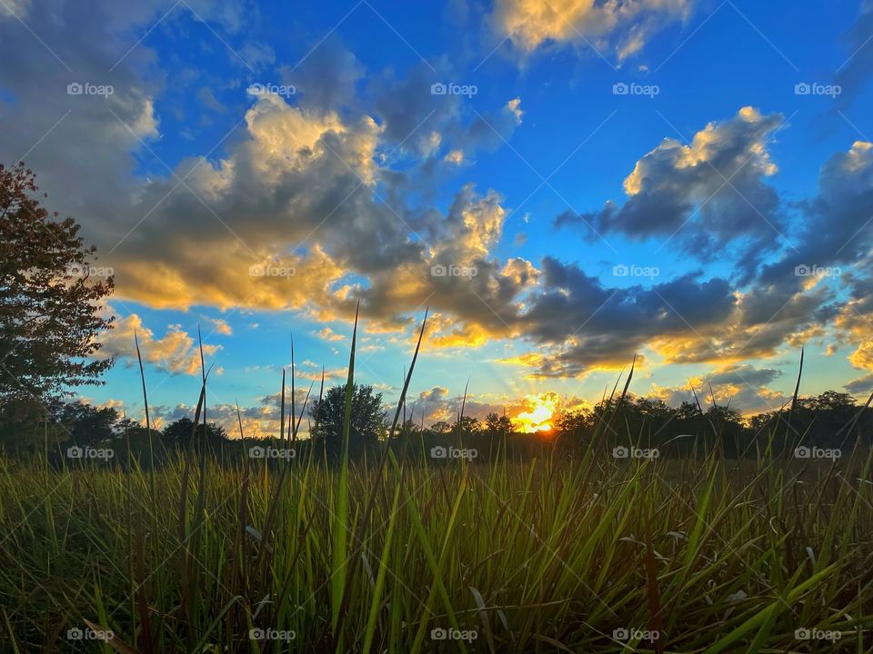 Beautiful sunset on a nice hike 