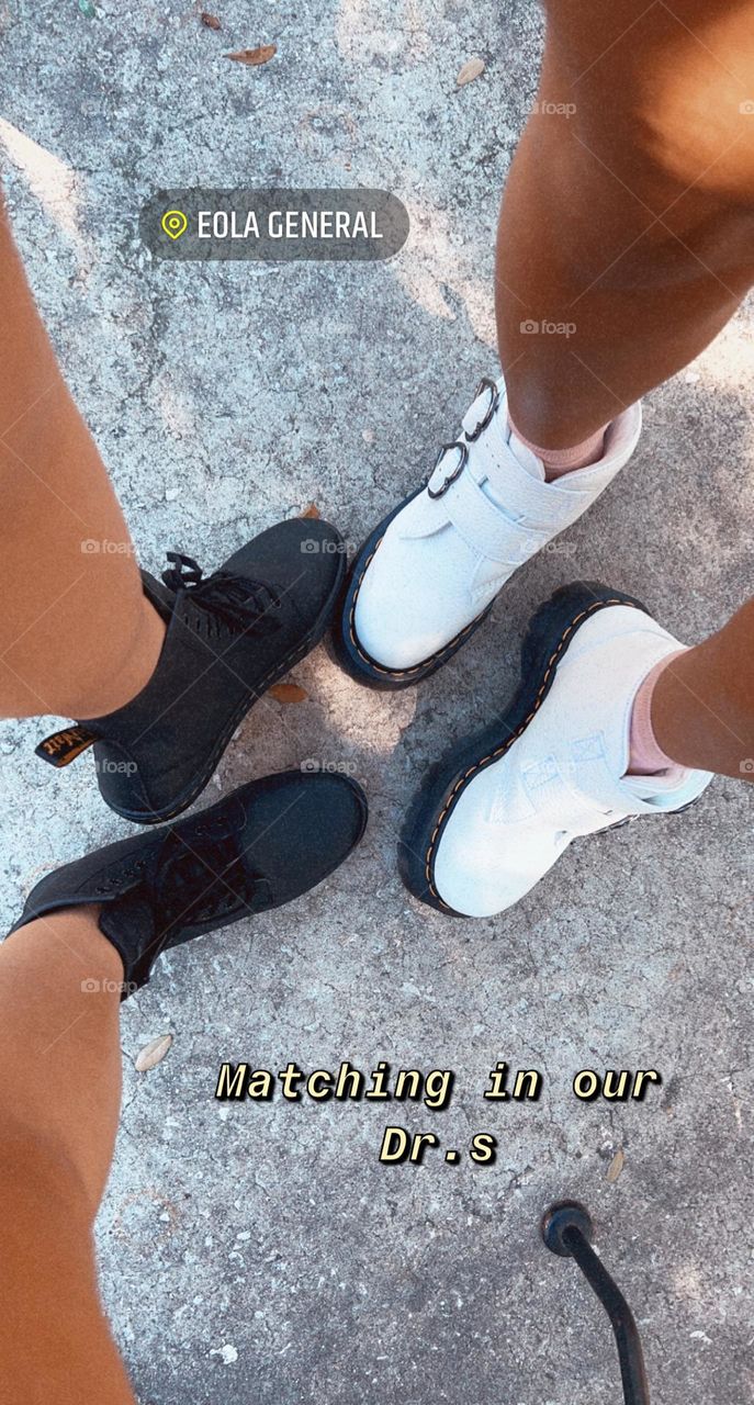 Accidentally matching in our favorite shoes 