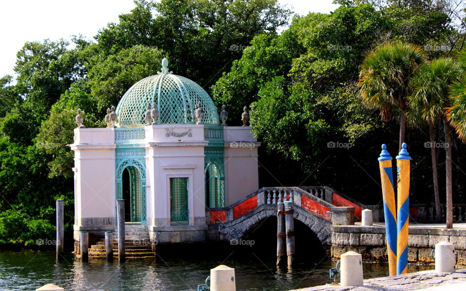 beautiful gazebo on the water