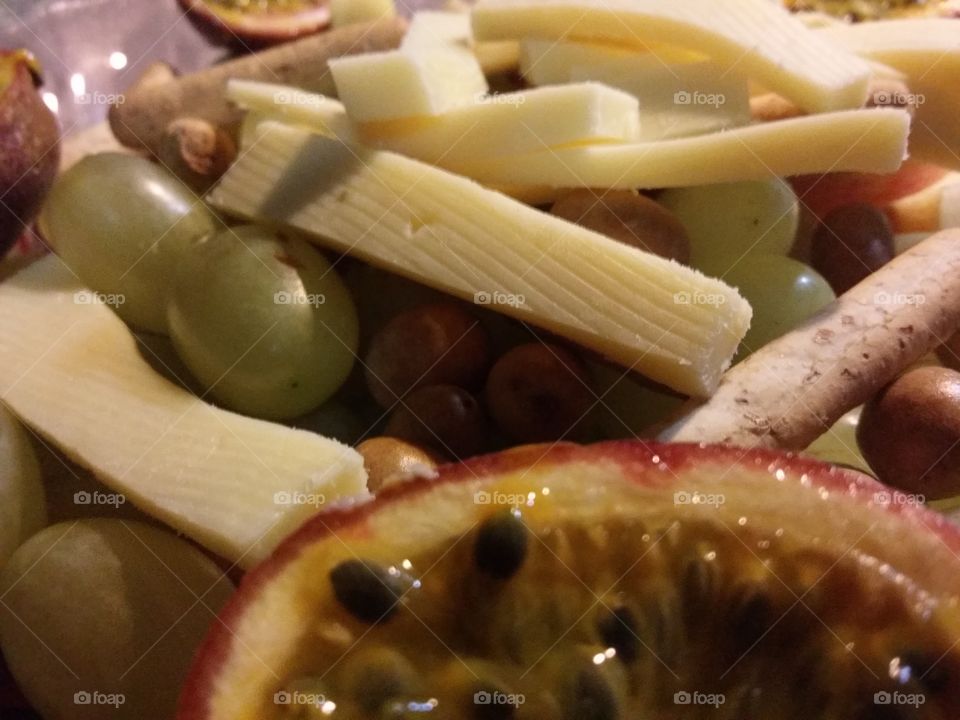 fruits and cheese