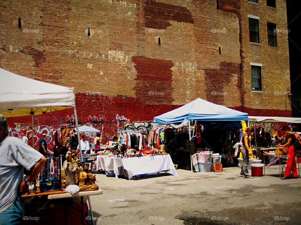 Flea market in NYC