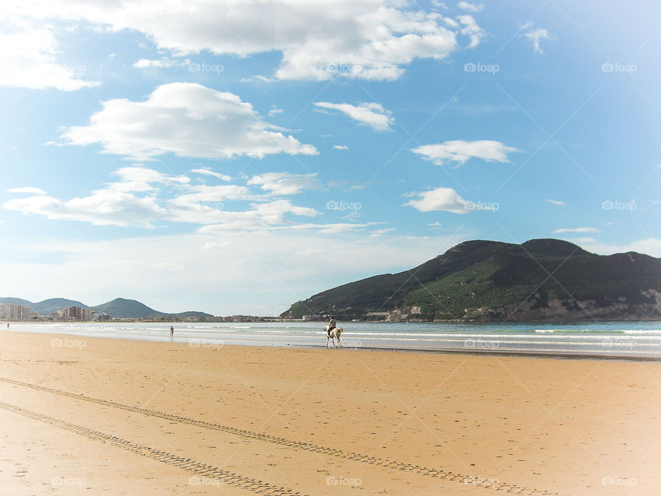 Laredo Beach. Where we stayed on tour when Cavalia was in Bilbao