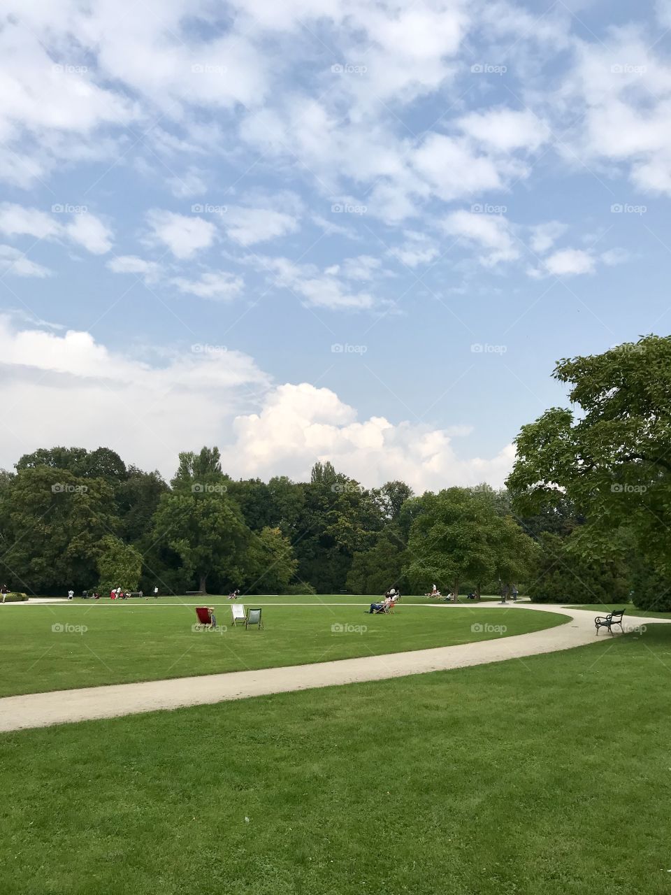 An outdoor leisure in Lazienki Krolewskie Park in Warsaw 