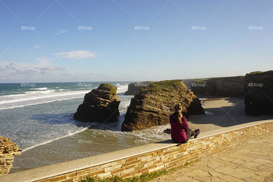 Beach#ocean#rocks#human