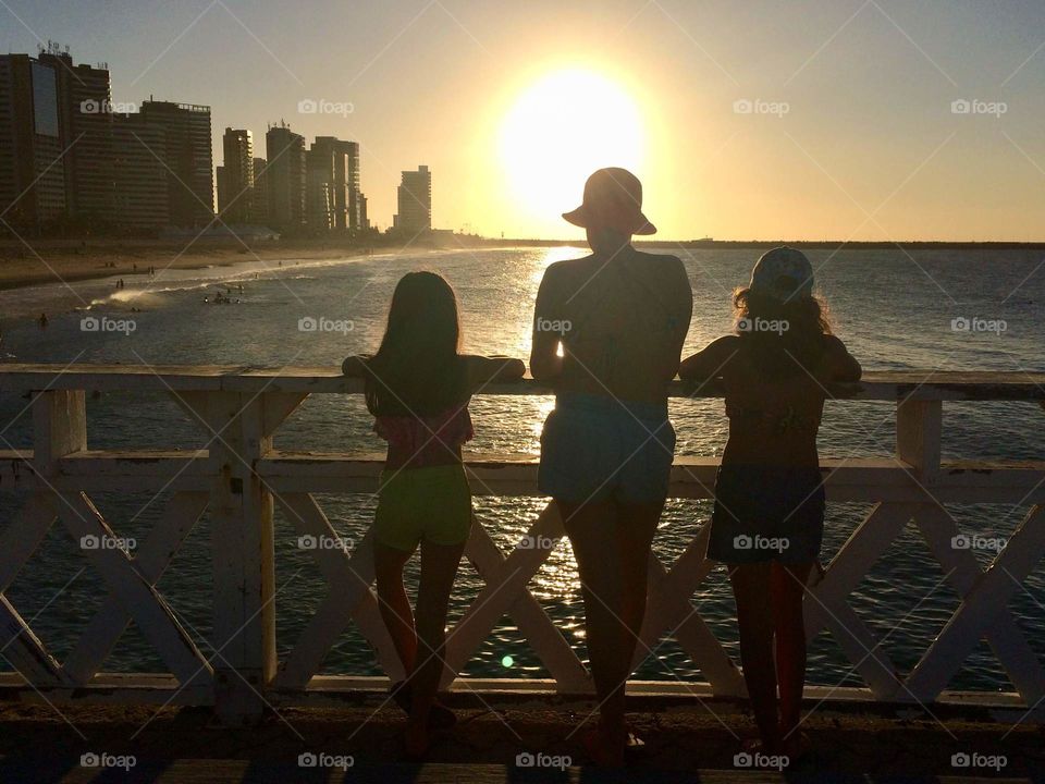 Three sisters at sunset