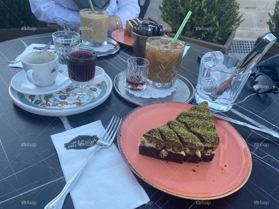 Enjoy your delicious ice coffee and take bite of your delicious pastries😊