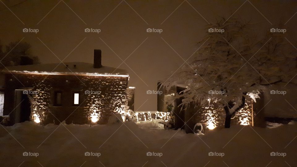 Korinthia Greece in one night snow