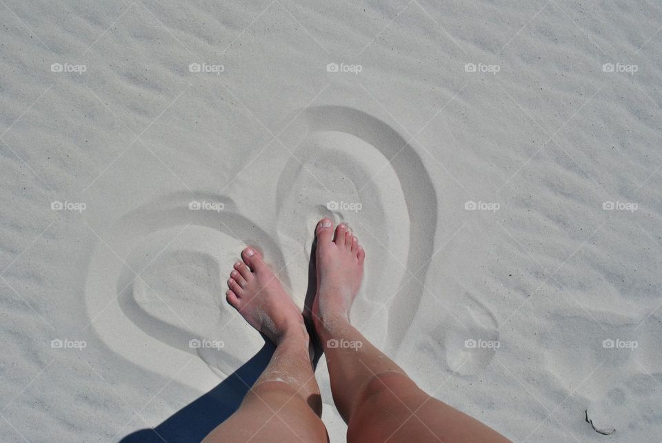 Heart on the sand