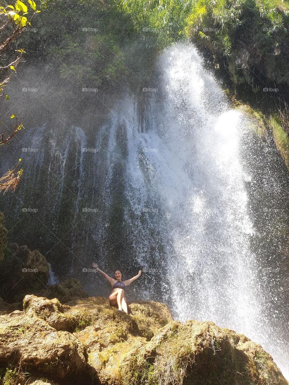 Waterfall#nature#human