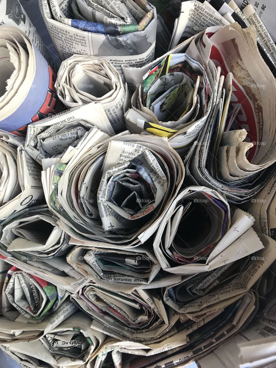 Newspaper Recycling Bouquet 