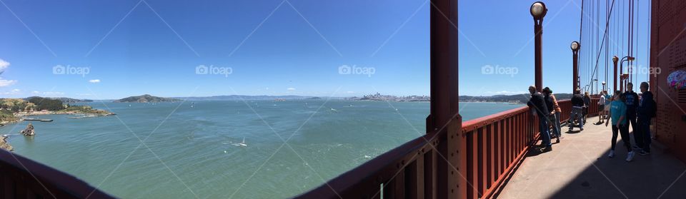 View from Golden Gate bridge California