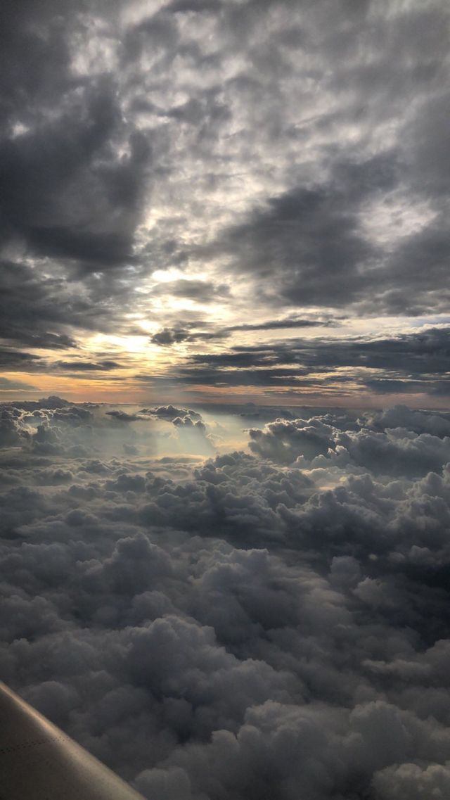 View from an airplane. Cloudy day it was.
