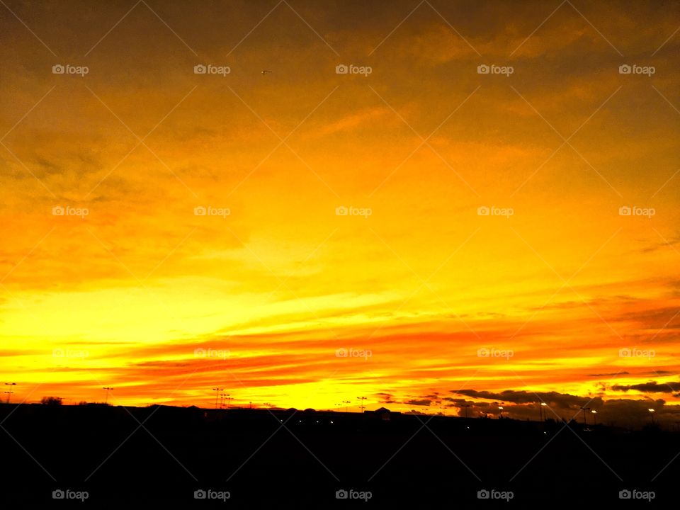 Color Story

Amazing full sky abstract of setting sun, through Earth's  orange band of of naked eye color!amazingly beautiful 