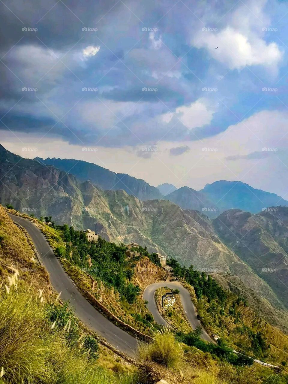 Glory be to God, the magnificent and picturesque view and the natural green trees are a view that is nothing more wonderful than it