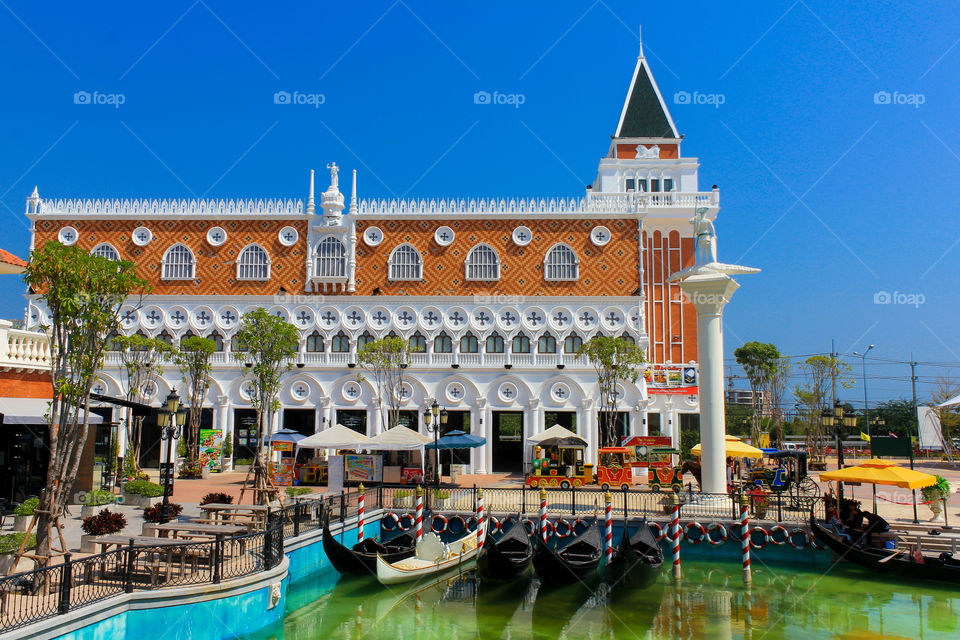 Venezia, Hua Hin, Thailand. Beautiful manmade buildings and canal of Venezia in Hua Hin, Thailand