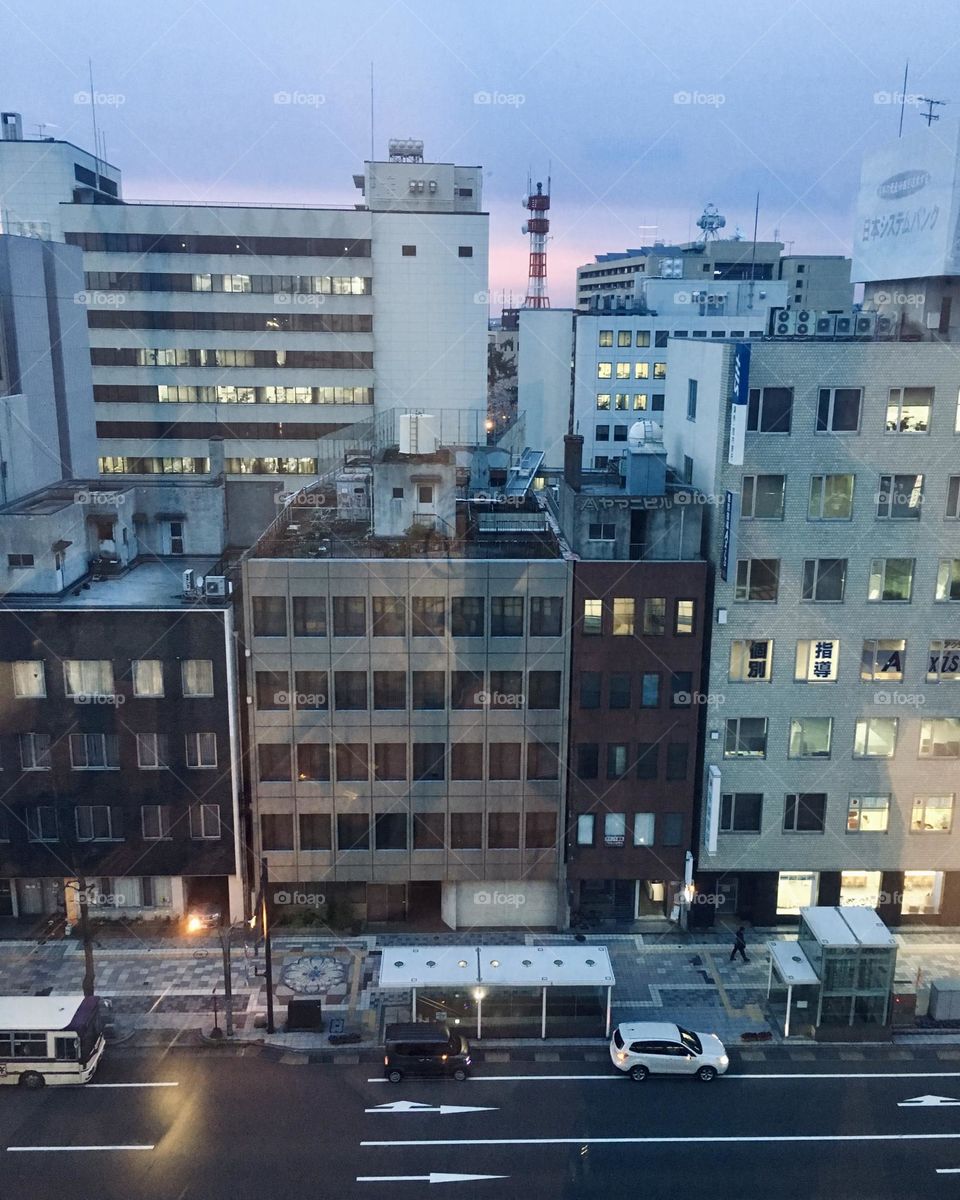 Buildings across the street and those windows