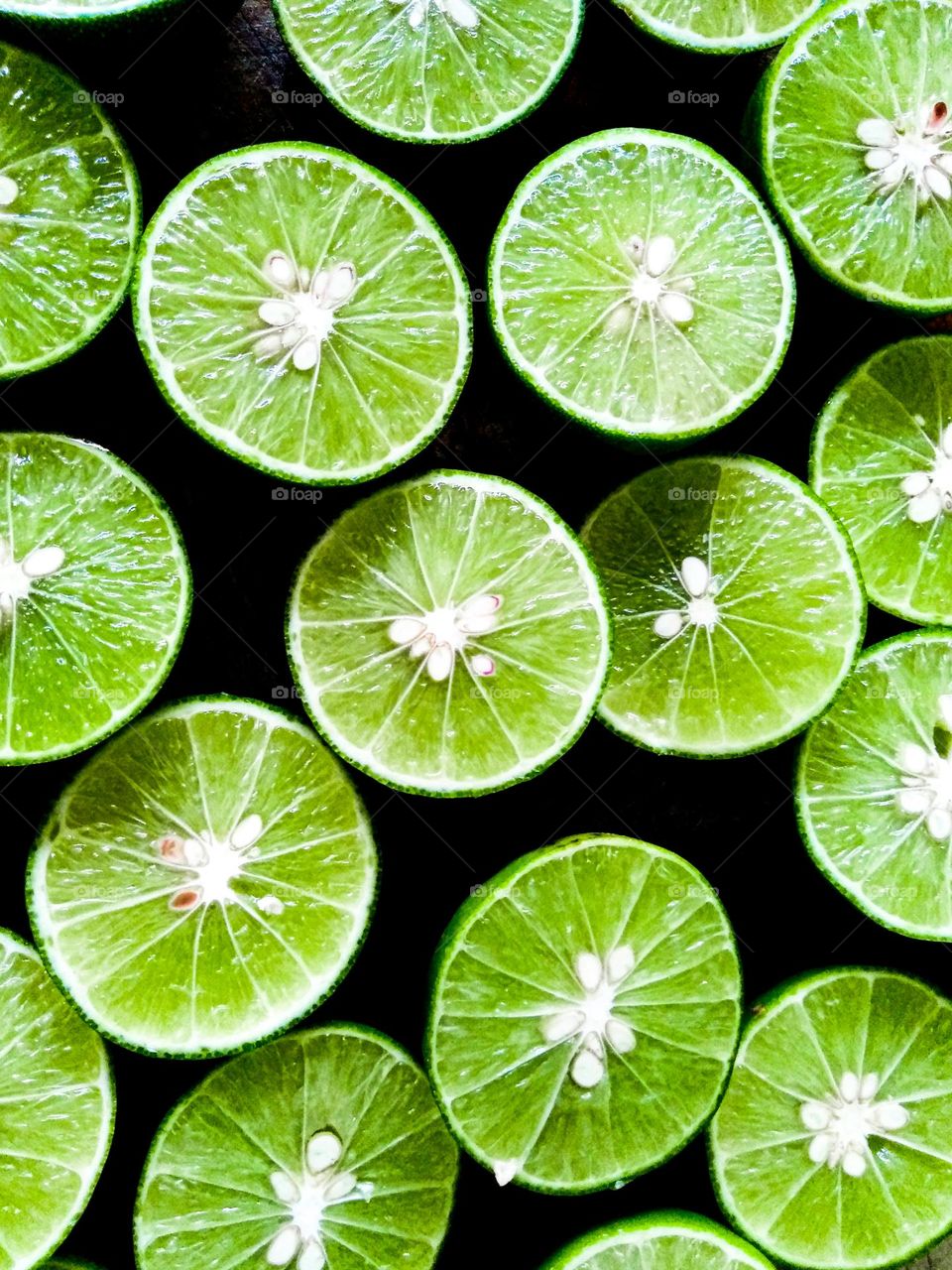 lemon on black background