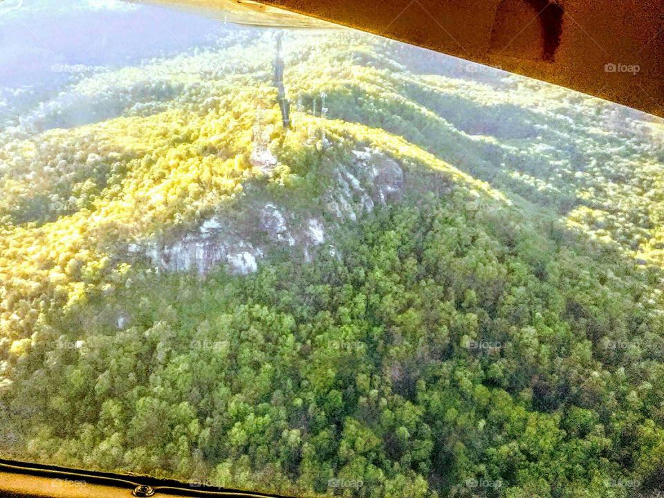 Arial pictures curahee mountain,  toccoa