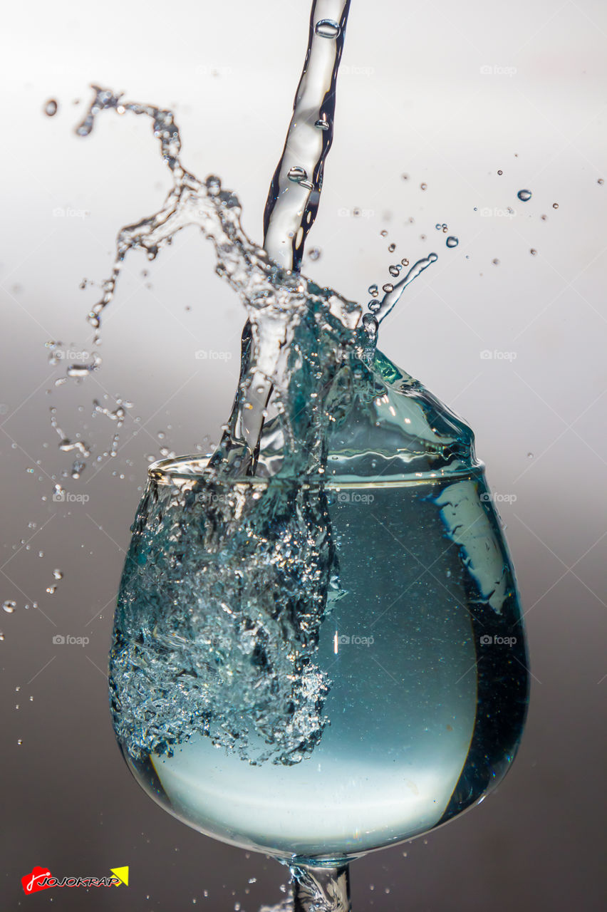 water. water splash in the glass