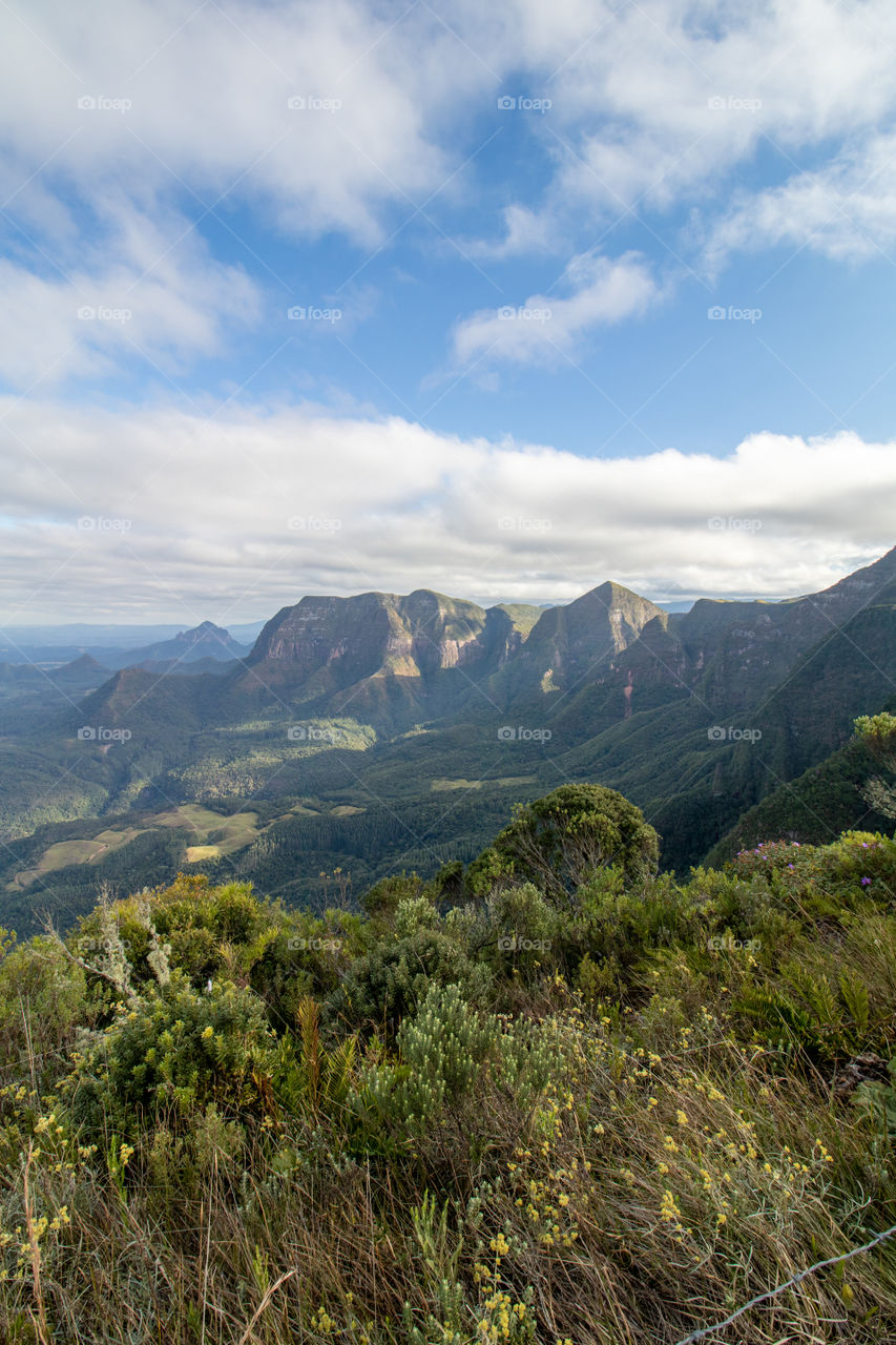 View from the top of Serra do Corvo Branco viewpoint, Santa Catarina Brazil