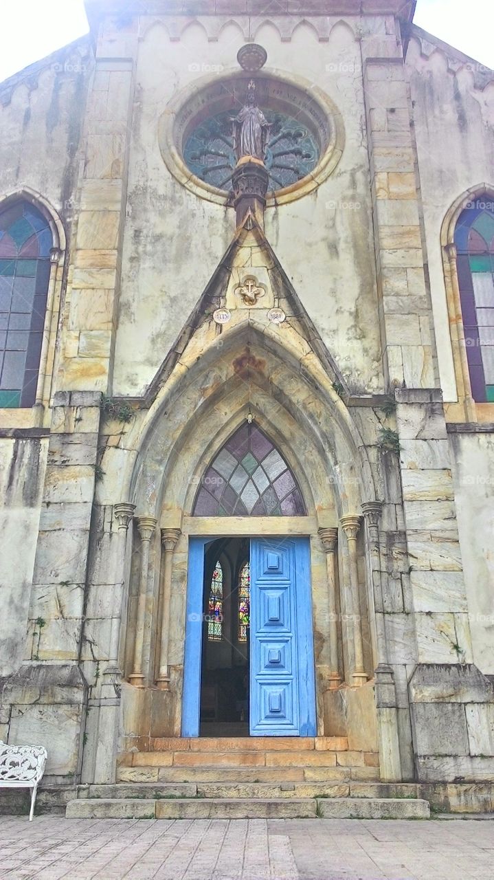 Door of  church in a sanctuary
