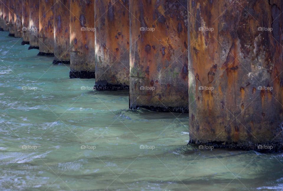 Columns in the sea