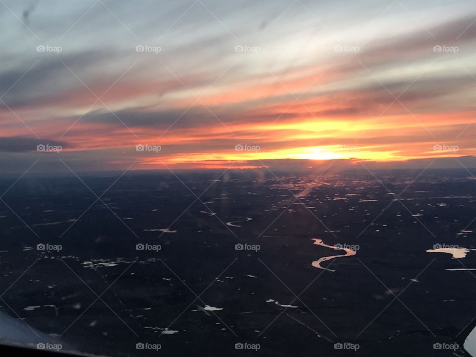 The Sunset From the Pilot’s Seat.