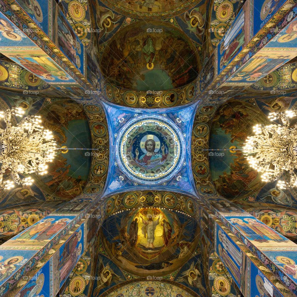 Mosaic inside The Church of Spilt Blood,St. Petersburg, Russia