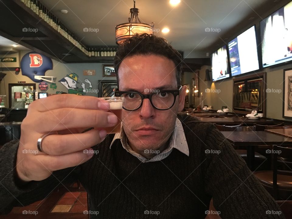 Small beer toast at Bar