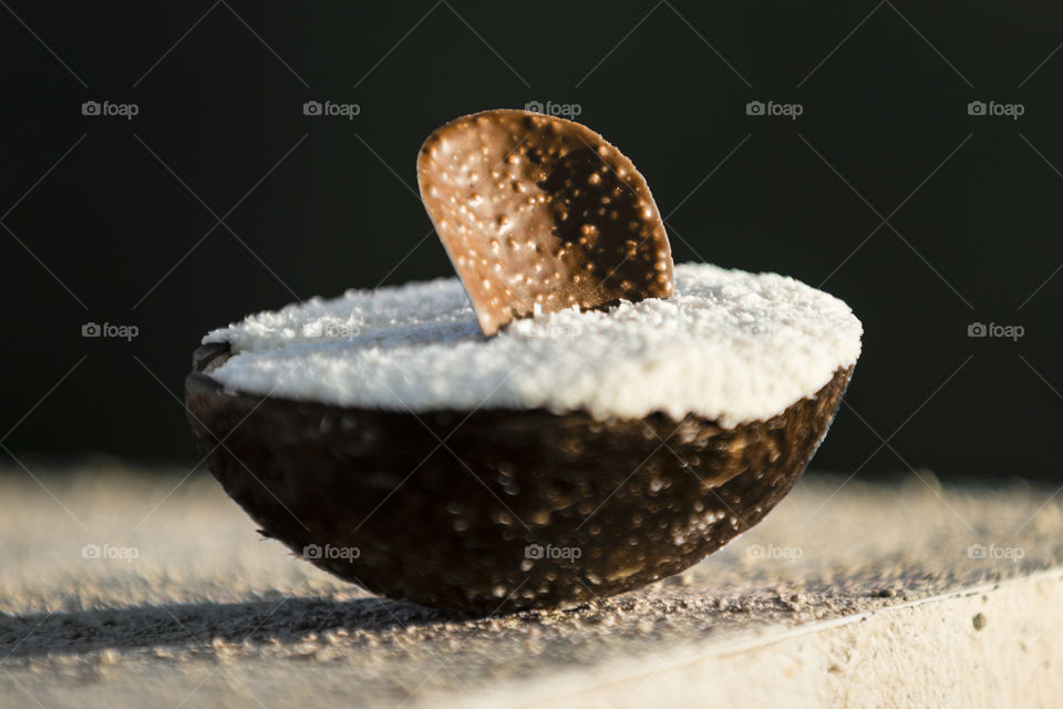 Ice cream with chocolate