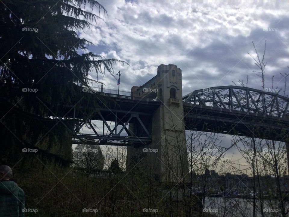 Bridge over Granville Island, Vancouver, British Columbia 