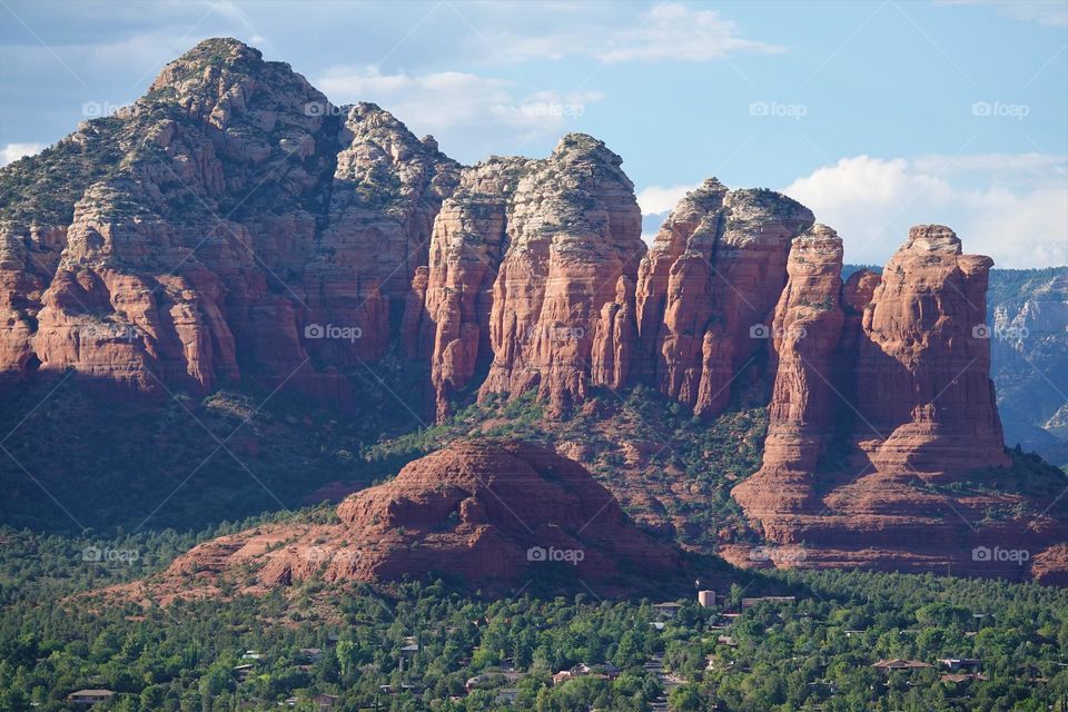 Coffee Pot Rock is an iconic landmark in the village of Sedona Arizona and is a climbers paradise