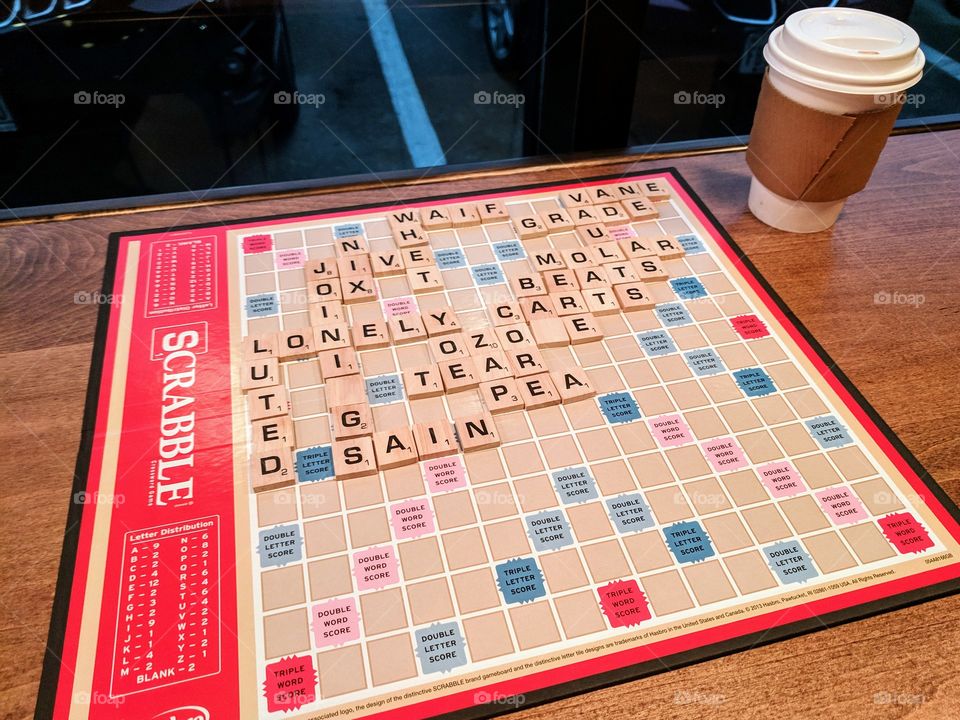 Scrabble and coffee